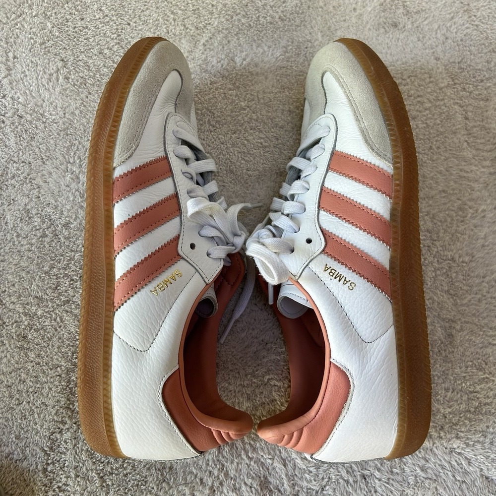 Adidas Sambas OG Wonder Clay White Pink Size 10 WMNS NWOB - Picture 3 of 6